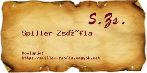 Spiller Zsófia névjegykártya