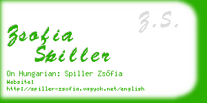 zsofia spiller business card